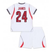 Stroje piłkarskie Anglia Reece James #24 Koszulka Podstawowej dla dzieci MŚ 2026 Krótki Rękaw (+ szorty)